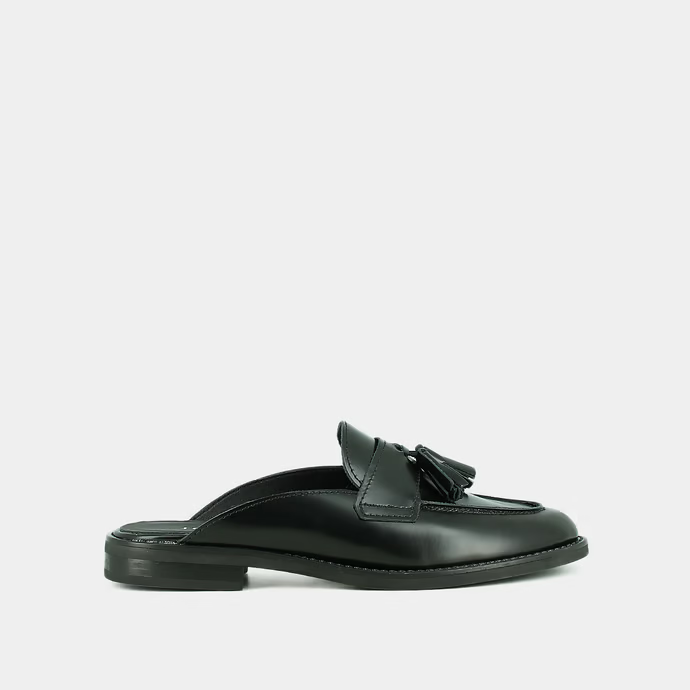 Mocassins à glands et bouts arrières ouverts